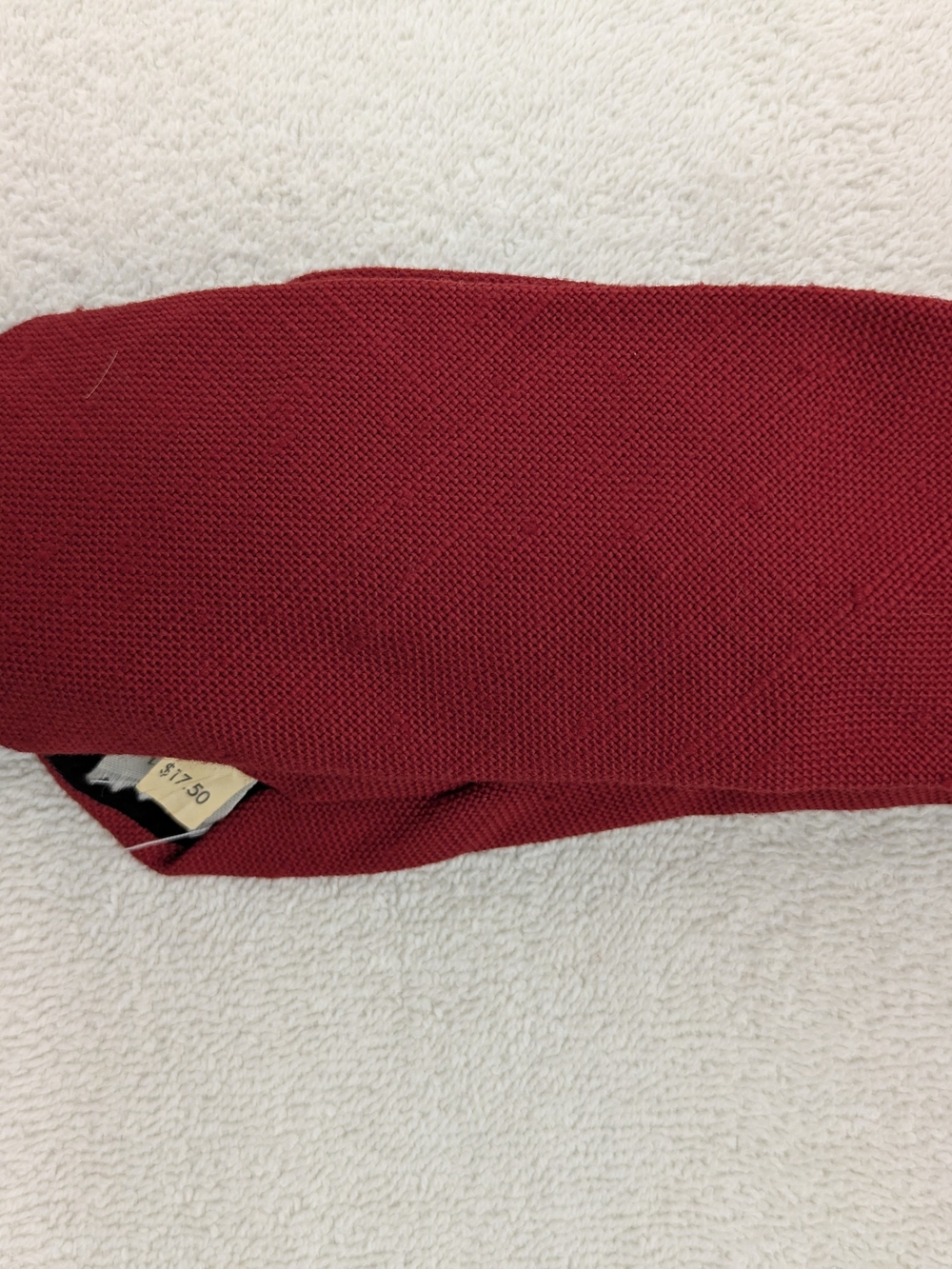 Vintage Henri Christian Moygashel Irish Linen Tie NOS Red Necktie Made in Irelan